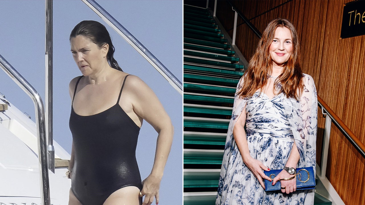 Drew Barrymore flaunts natural beauty in black swimsuit during luxurious yacht getaway
