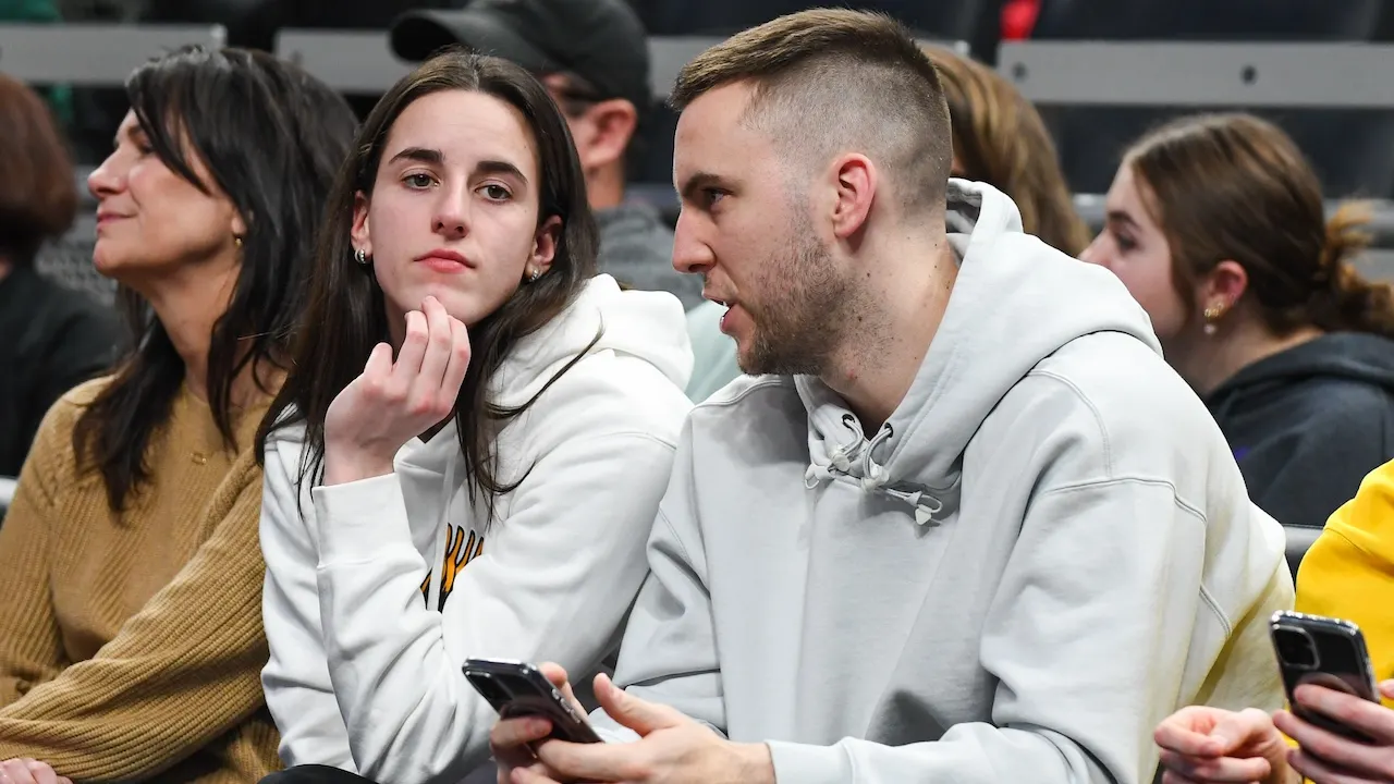 Caitlin Clark’s kiss with boyfriend Connor McCaffery goes viral