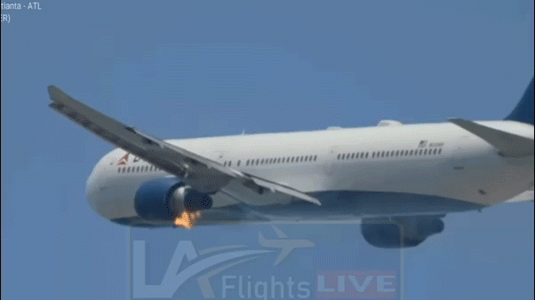 Delta flight engine fire caught on video during emergency return to LAX