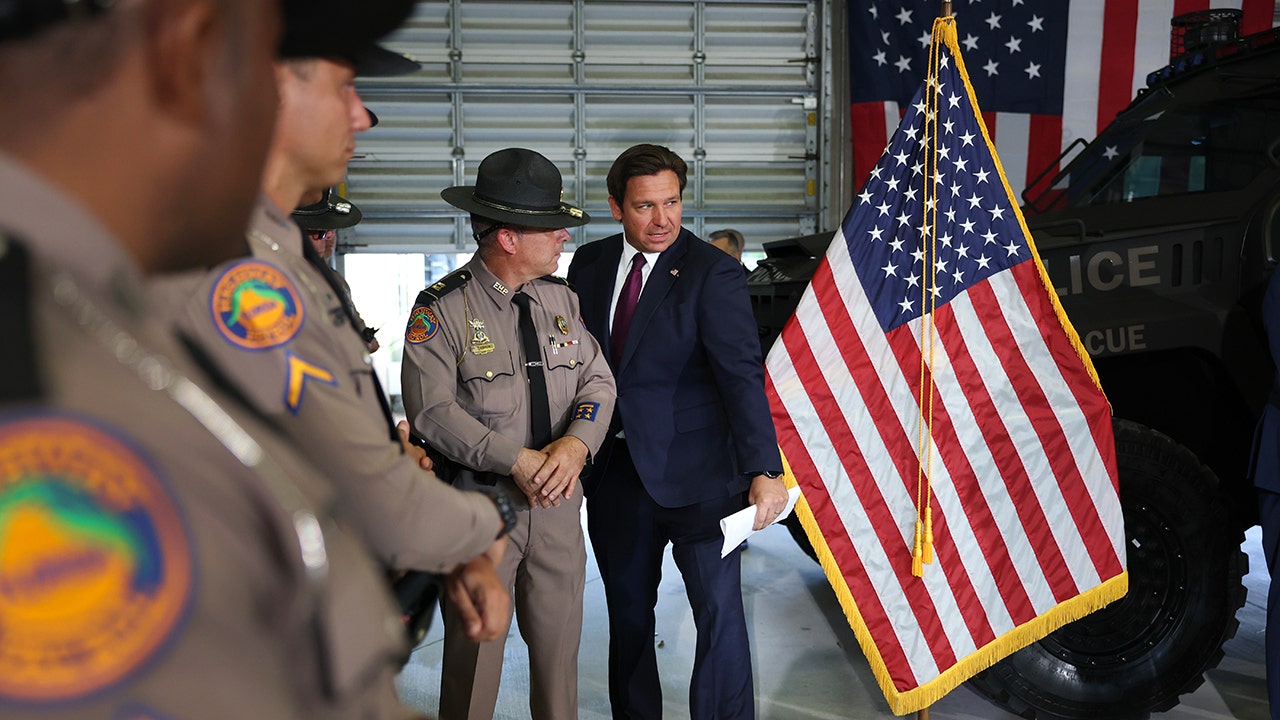 DeSantis recently pledged nearly $250M to the Florida immigration detention center known as Alligator Alcatraz. (Joe Raedle/Getty Images)