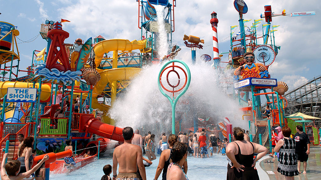 Some visitors criticized the park after a sign about face coverings that targeted younger guests gained attention. (Getty Images)