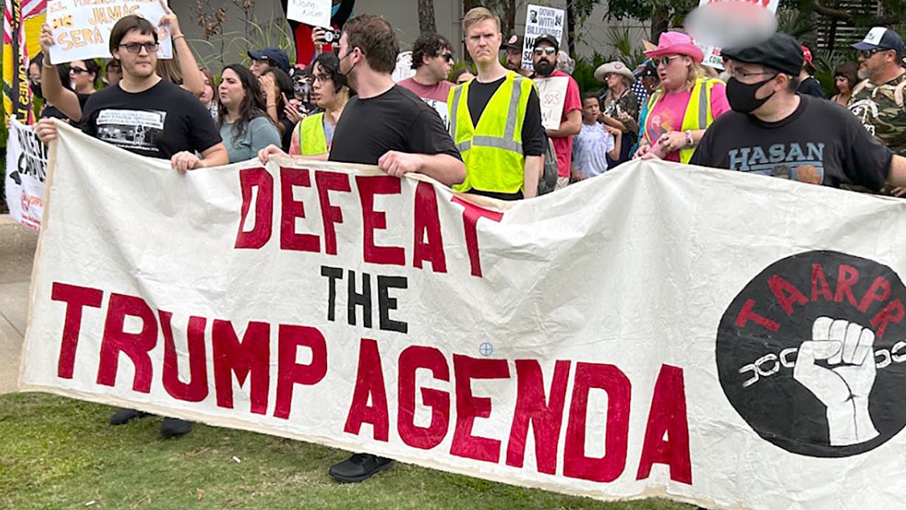 Anti-ICE protesters clash with attendees outside TPUSA summit in Tampa