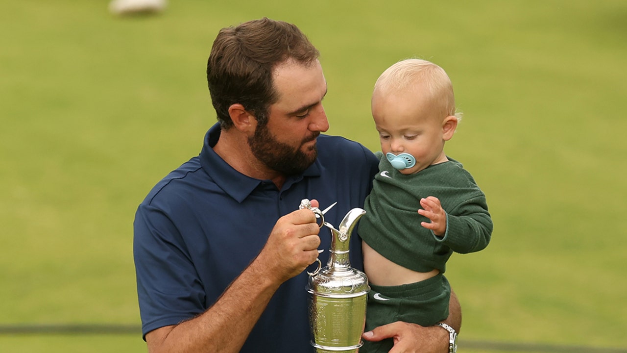 Scottie Scheffler’s son steals the show after father wins 2nd major of the year