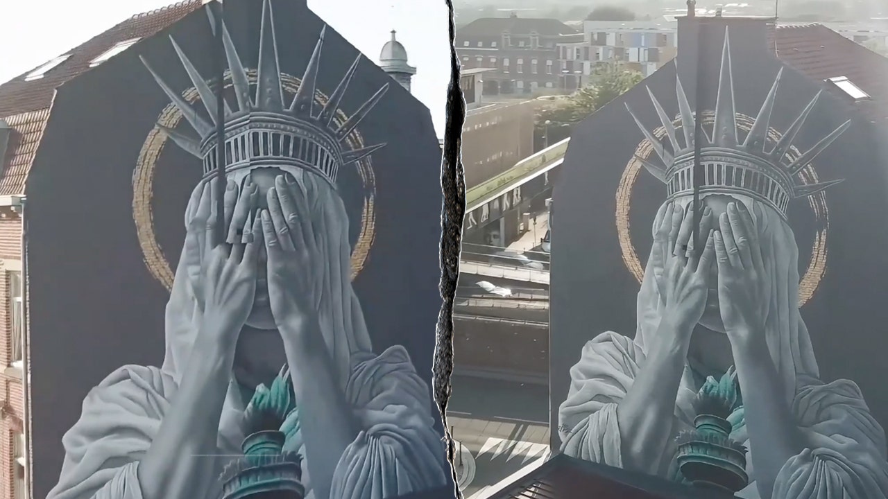 Statue of Liberty mural intentionally placed in migrant city stirs up controversy