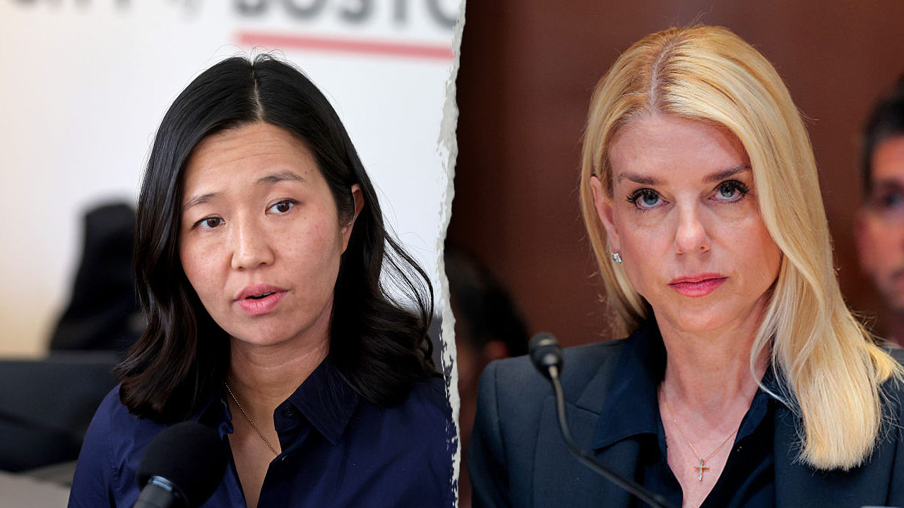 Michelle Wu, left; Pam Bondi, right (Getty Images; Getty Images)