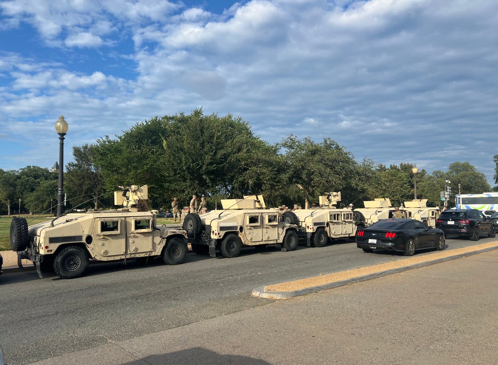 National Guard troops spotted in Washington D.C. as Trump launches crackdown on street crime