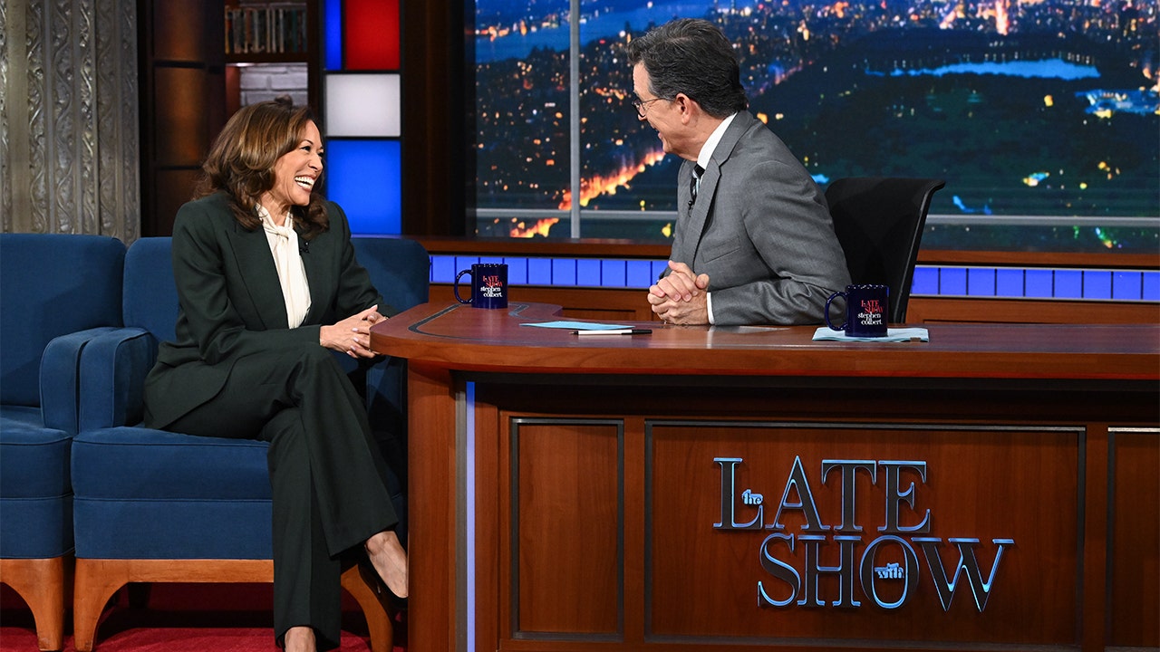 Stephen Colbert skips tough topics during softball Kamala Harris interview