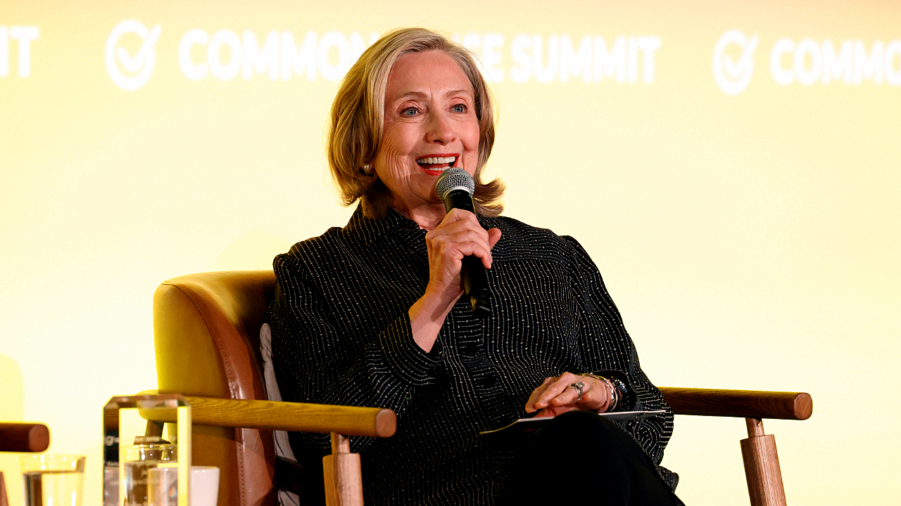 Hillary Clinton speaks onstage during the Common Sense Summit on Kids and Families 2025 on March 24, 2025 in San Francisco, California. ( (Getty Images)
