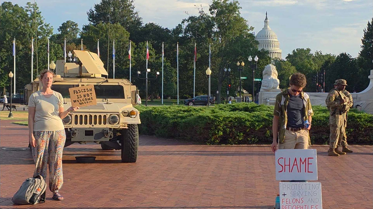 The National Guard ramped up its presence in the nation's capital this week, including dozens who stood guard outside DC's Union Station. (FOX NEWS DIGITAL)