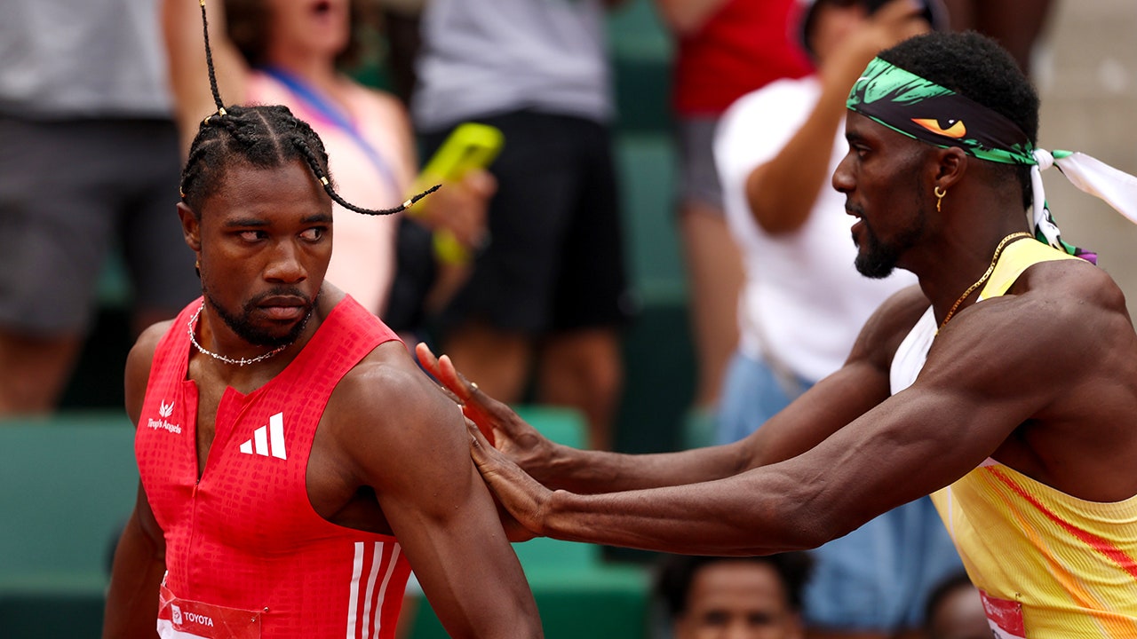 Noah Lyles shoved by rival Kenny Bednarek after 200M victory, sparks heated confrontation