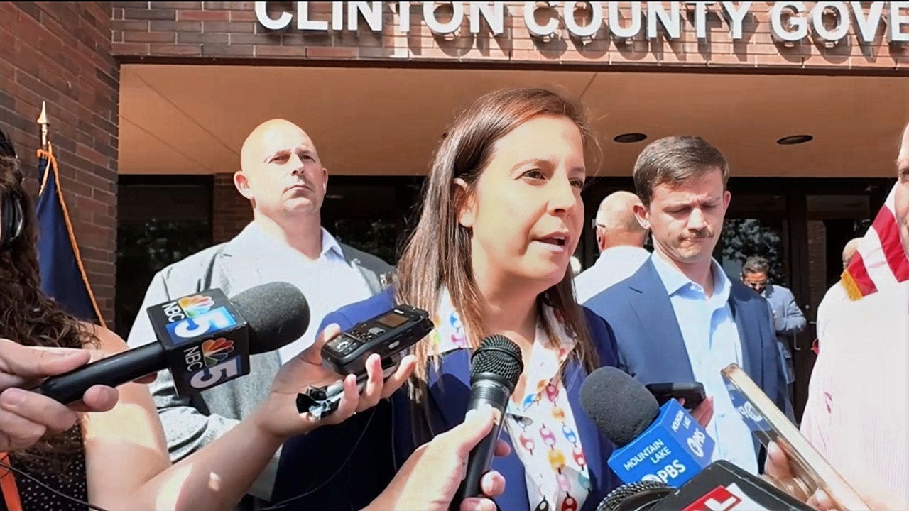 Rep. Elise Stefanik, R-N.Y., answered reporter questions after she was booed offstage at an event in her home district. (WFFF)