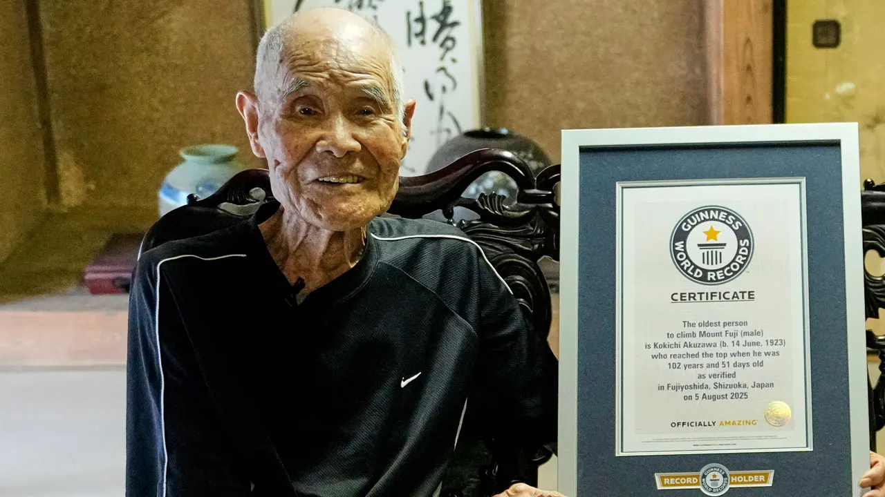 102-year-old man conquers Japan’s highest peak in record-breaking climb