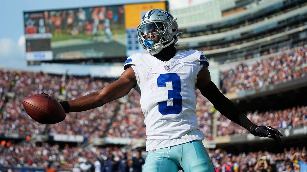 Cowboys’ George Pickens slams his helmet in frustration after missed catch leads to interception