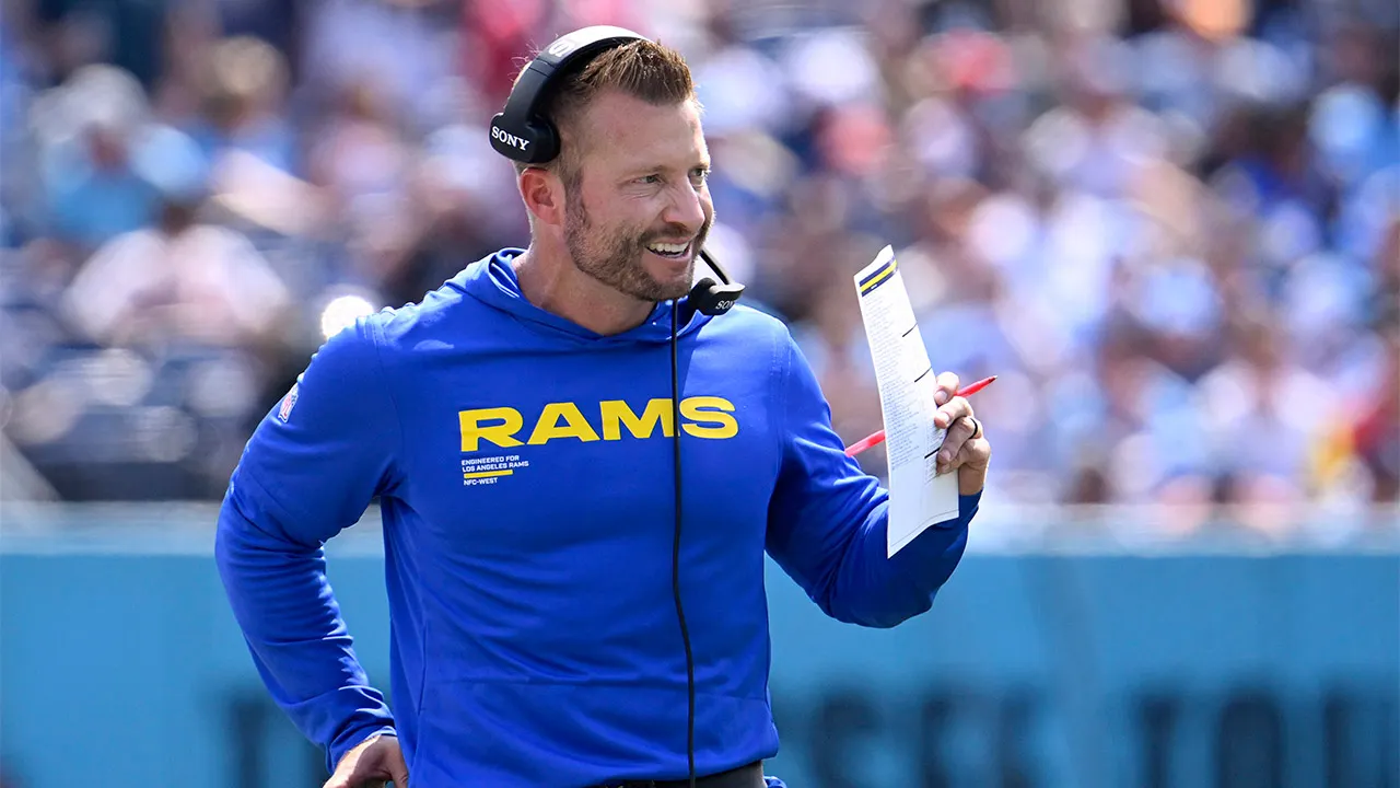 Rams coach Sean McVay tears plantar fascia during team’s win over Titans