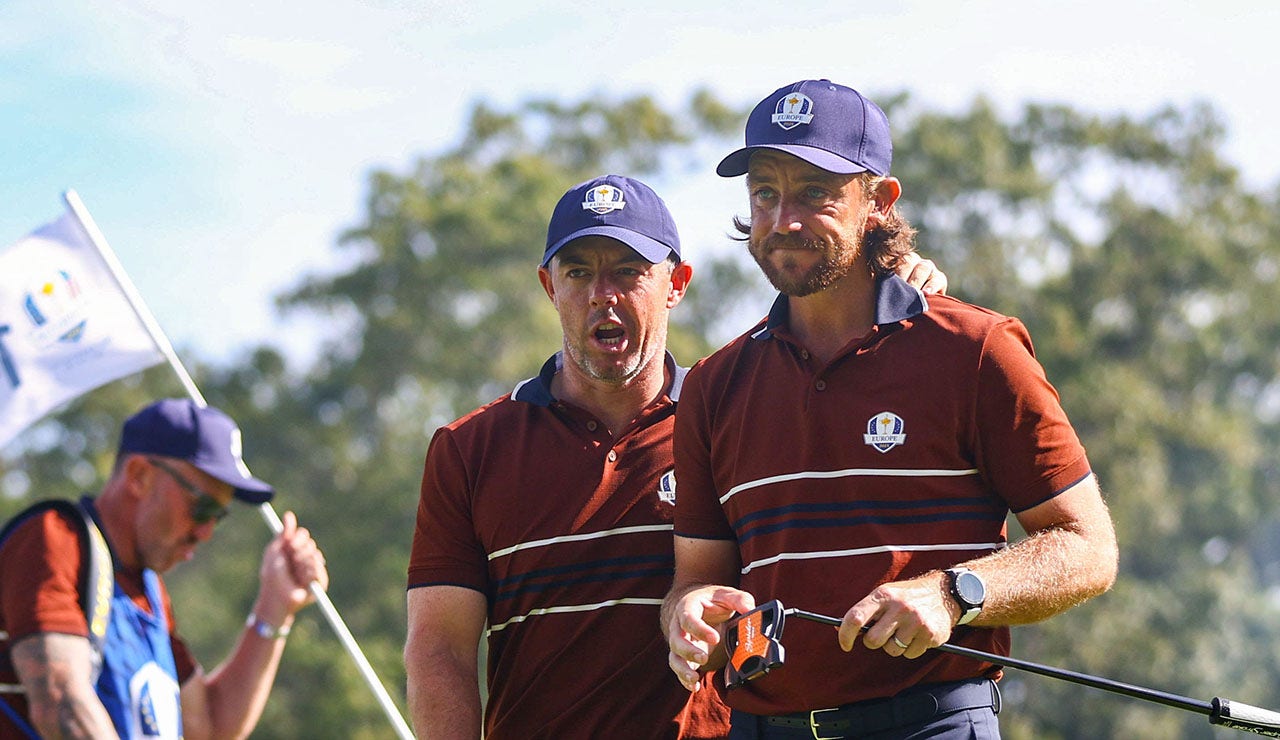 Tommy Fleetwood shines again, Rory McIlroy chirps fans as Europe dominates another morning against USA