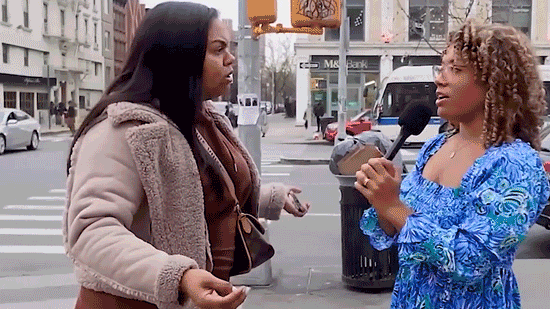 The woman was stabbed during the discussion warning of the growing rash