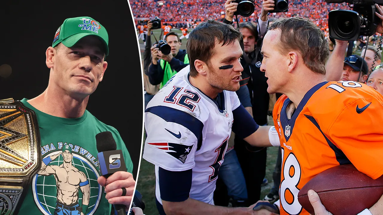 John Cena’s cryptic post of Tom Brady, Peyton Manning photo gets fans speculating about final opponent