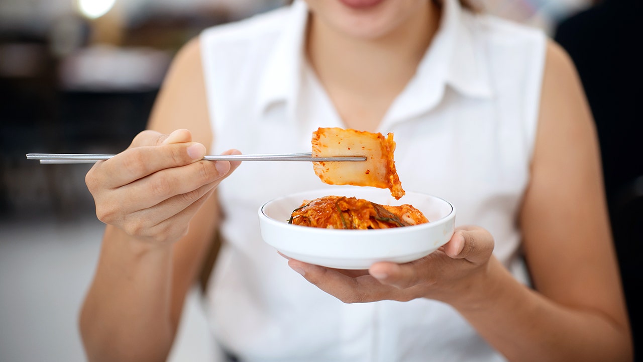 Kimchi, Korea's famous fermented cabbage dish, has been linked to improved blood pressure and heart health. (iStock)