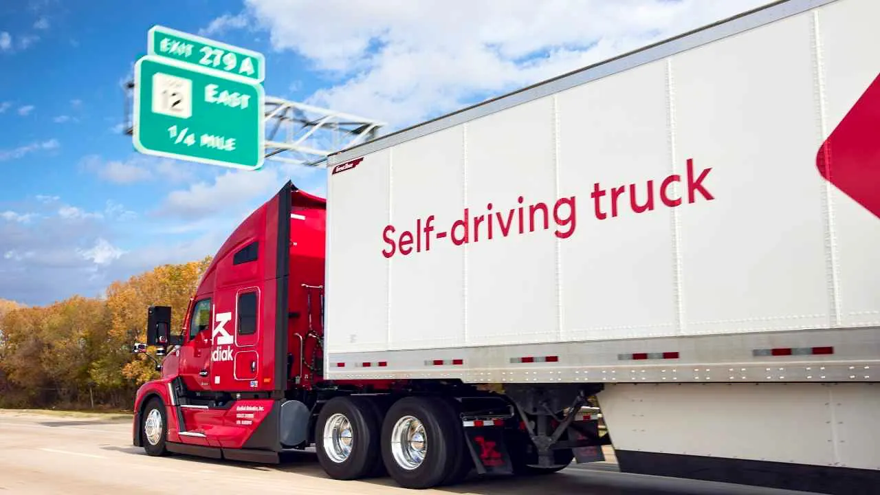 Kodiak's self-driving trucks combine AI vision and real-time data to reduce risky behavior and improve on-road performance. (Kodiak)