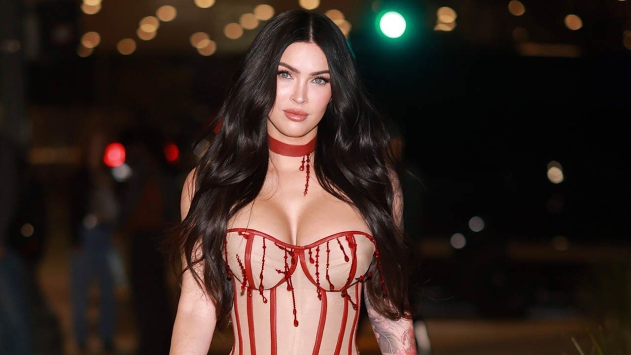 Megan Fox makes rare public appearance in blood-dripping gown after giving birth in March Megan Fox makes rare public appearance in blood-dripping gown after giving birth in March
