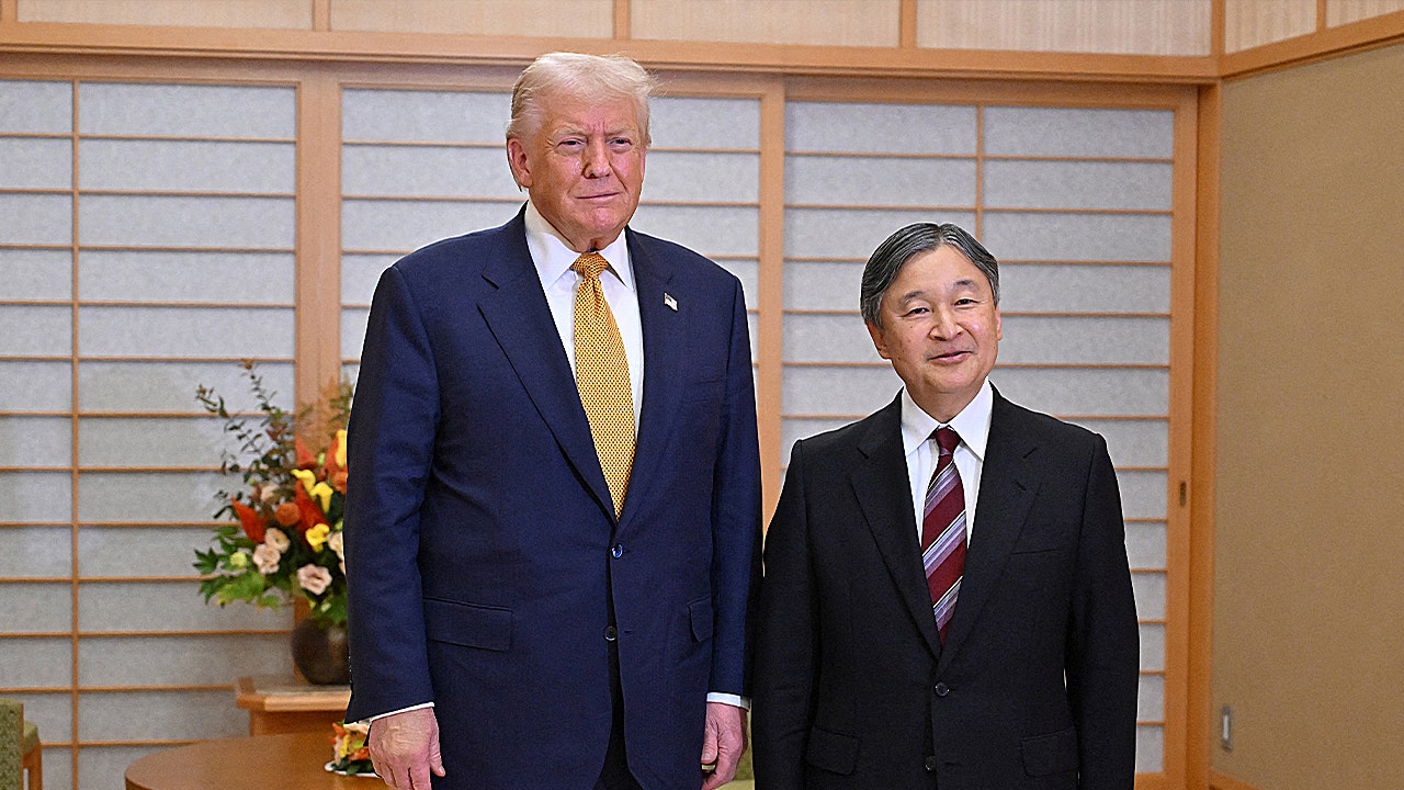 President Donald Trump meets with Japan's Emperor Naruhito at the Imperial Palace in Tokyo, Japan Oct. 27, 2025. (Kazuhiro Nogi/pool via Reuters)