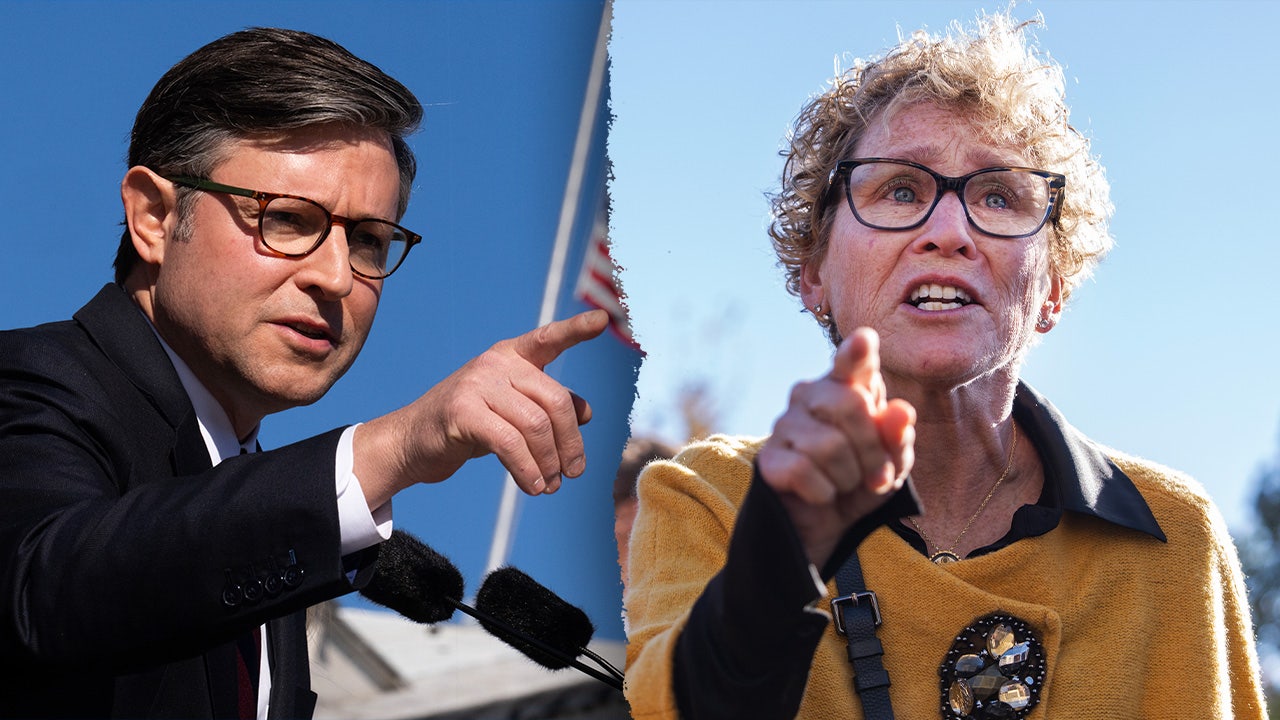 House Dem crashes Mike Johnson press event as tensions erupt over shutdown