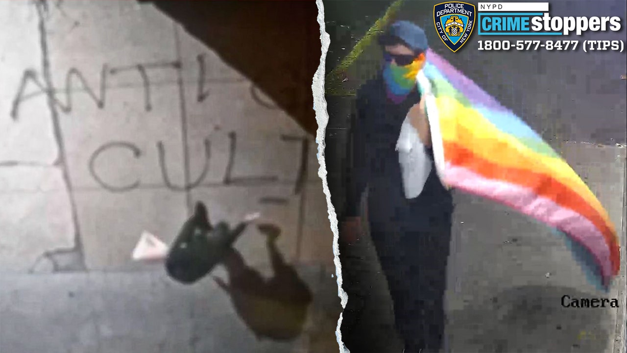 Pride flag-carrying suspect accused of scrawling ‘anti-Christian statements’ on 3 NYC churches Pride flag-carrying suspect accused of scrawling ‘anti-Christian statements’ on 3 NYC churches