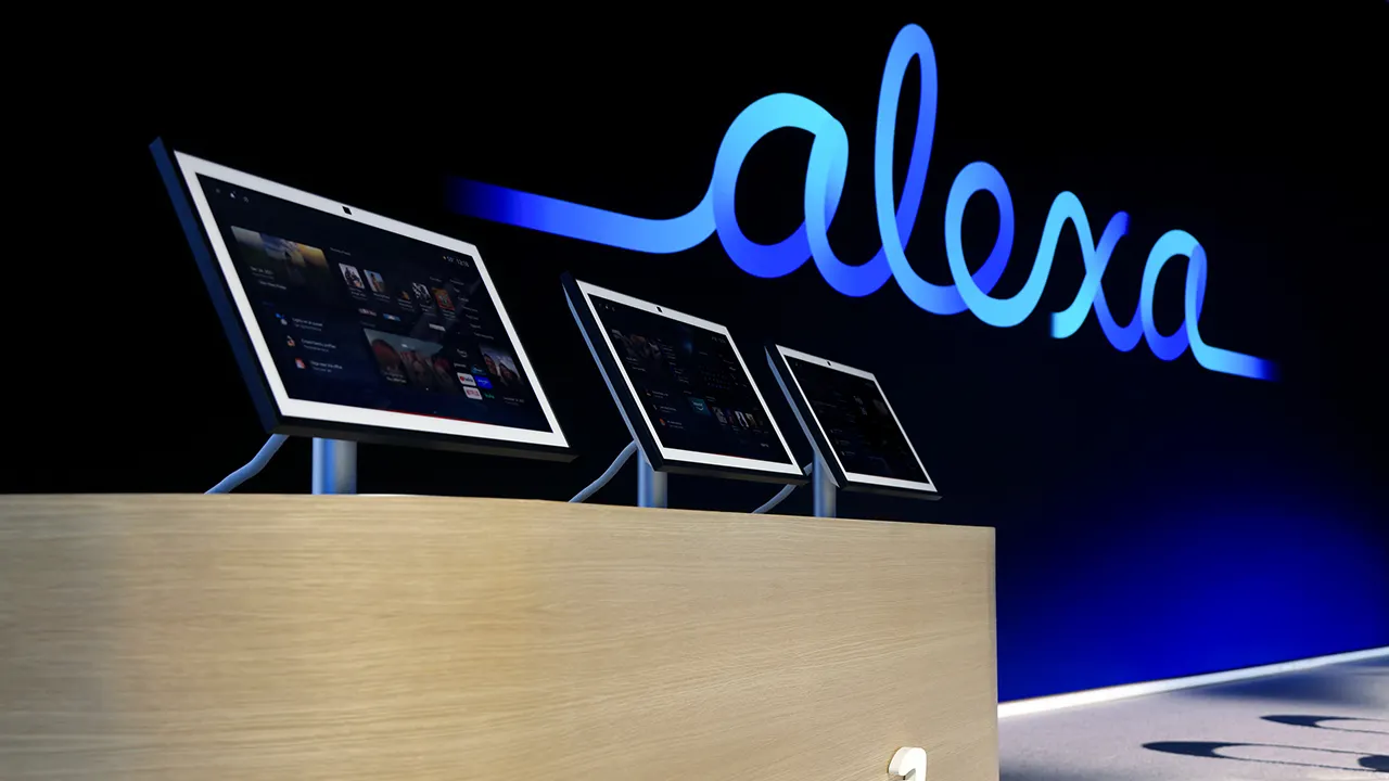 Amazon says Alexa.com allows conversations to carry over across devices, giving users continuity between laptops, phones and smart home screens. (Photographer: Michael Nagle/Bloomberg via Getty Images)