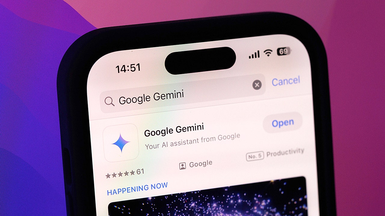 A Google Gemini artificial intelligence mobile phone app, arranged in Riga, Latvia, on Monday, Jan. 27, 2025. Chinese artificial intelligence startup DeepSeek rocked global technology stocks Monday, raising questions over America's technological dominance. (Andrey Rudakov/Bloomberg via Getty Images)