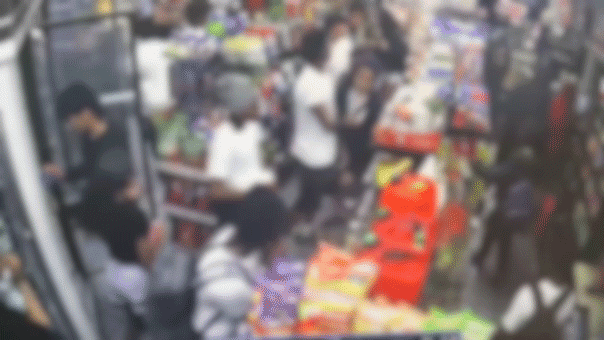 Teen mob storms gas station, lone clerk shelled with snacks in caught-on-cam chaos