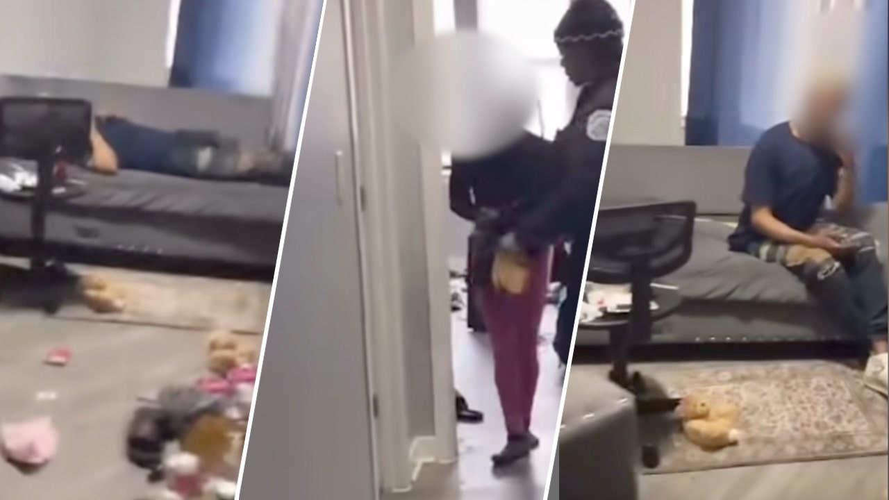 Video shows mother of three confronting alleged squatters after finding two strangers naked in her bed Video shows mother of three confronting alleged squatters after finding two strangers naked in her bed