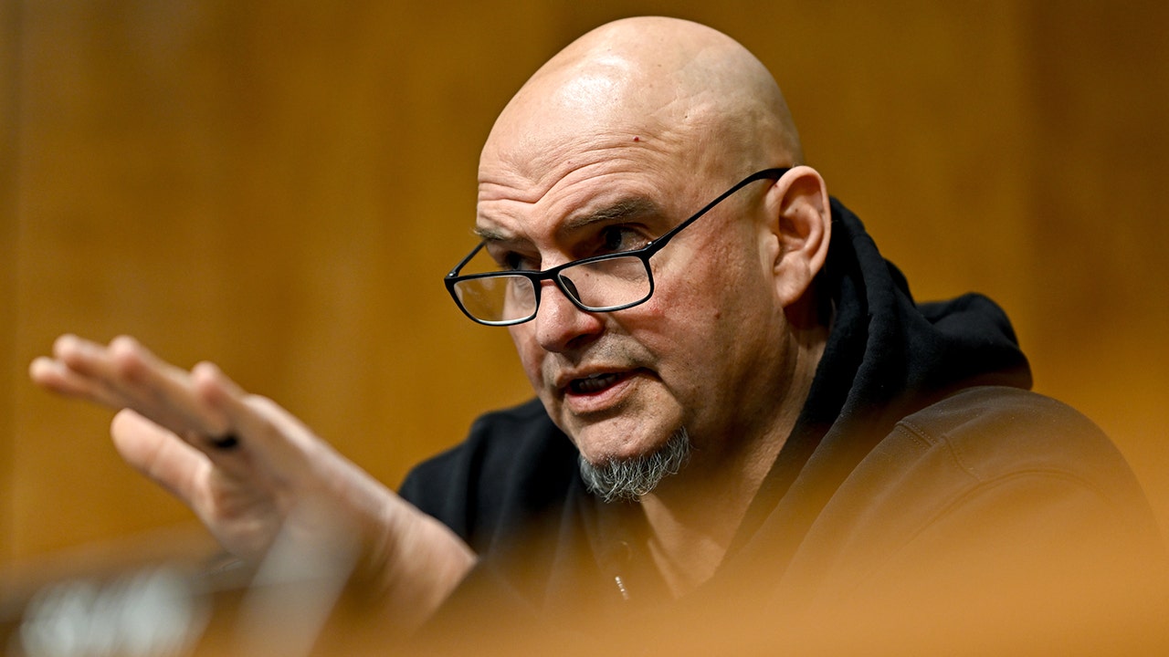 Senator John Fetterman, a Democrat from Pennsylvania, speaks during a Senate Homeland Security and Governmental Affairs Committee hearing in Washington, DC, US, on Thursday, Feb. 12, 2026. (Graeme Sloan/Bloomberg via Getty Images)