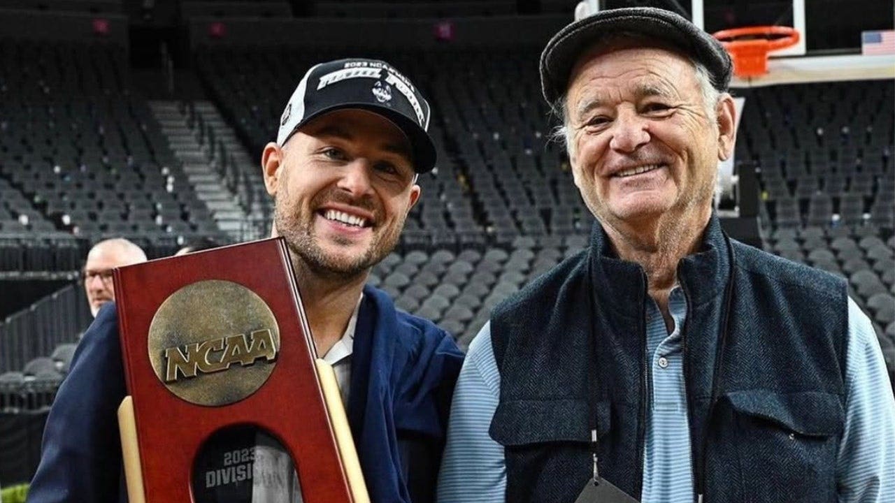 Bill Murray is the ultimate sports dad as son Luke leads UConn to Final Four after defeating Duke