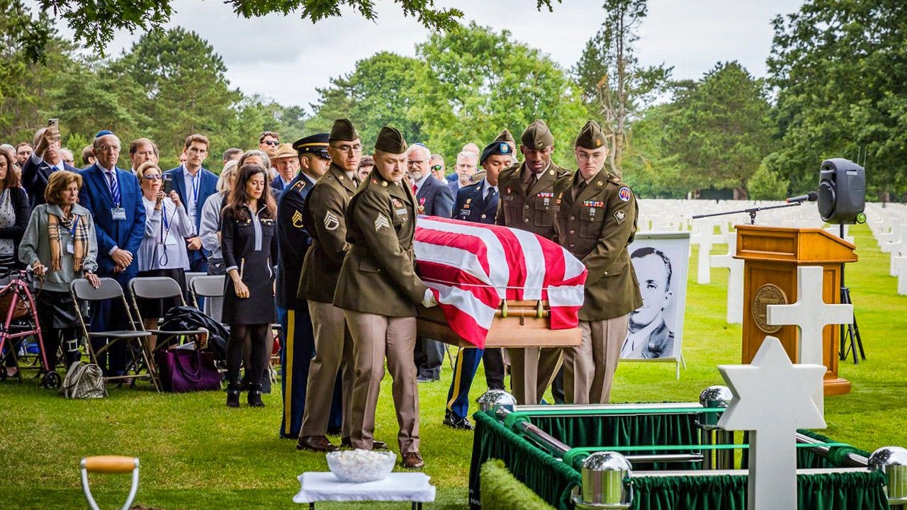 ‘Freedoms are never free’: A Jewish American soldier buried with Nazis finally laid to rest with US troops ‘Freedoms are never free’: A Jewish American soldier buried with Nazis finally laid to rest with US troops