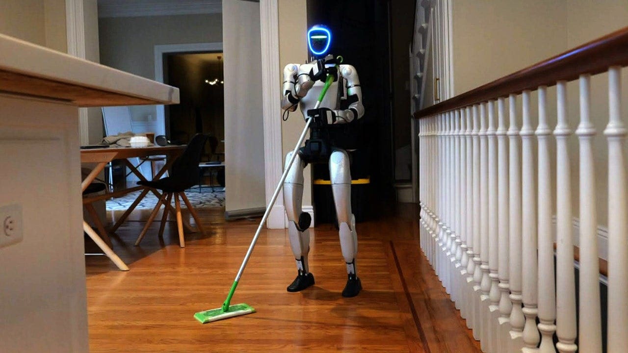 Humanoid robot cleans first US apartment