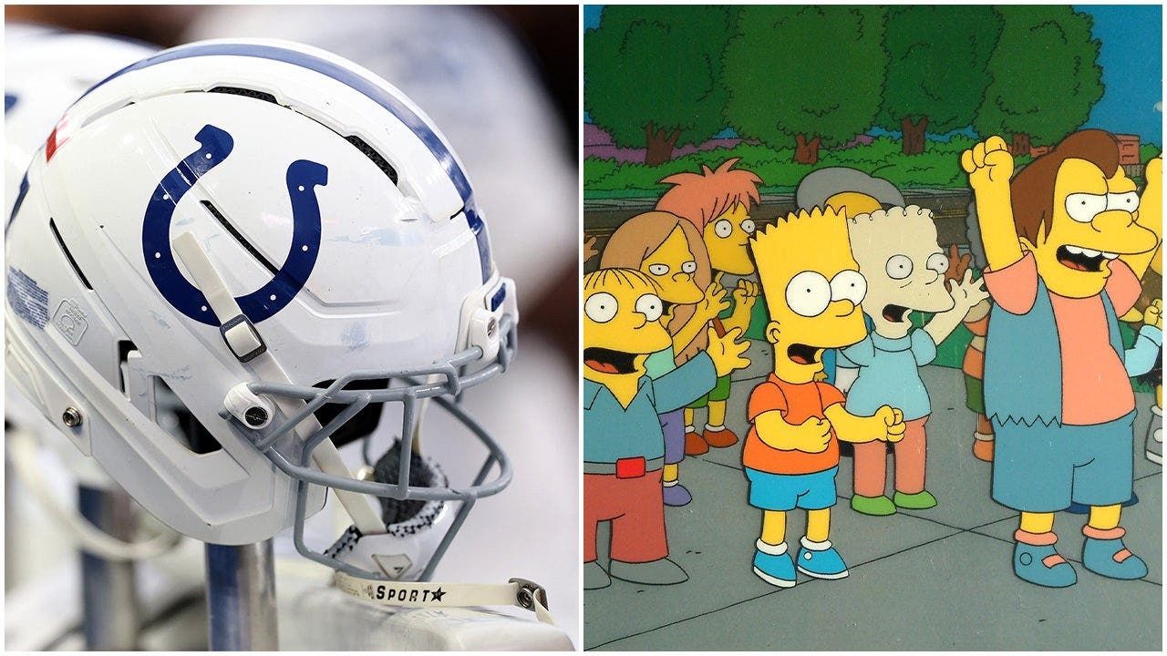 قام فريق Colts بتوجيه مسلسل The Simpsons للكشف عن جدول أعمالهم، وهو تحفة فنية