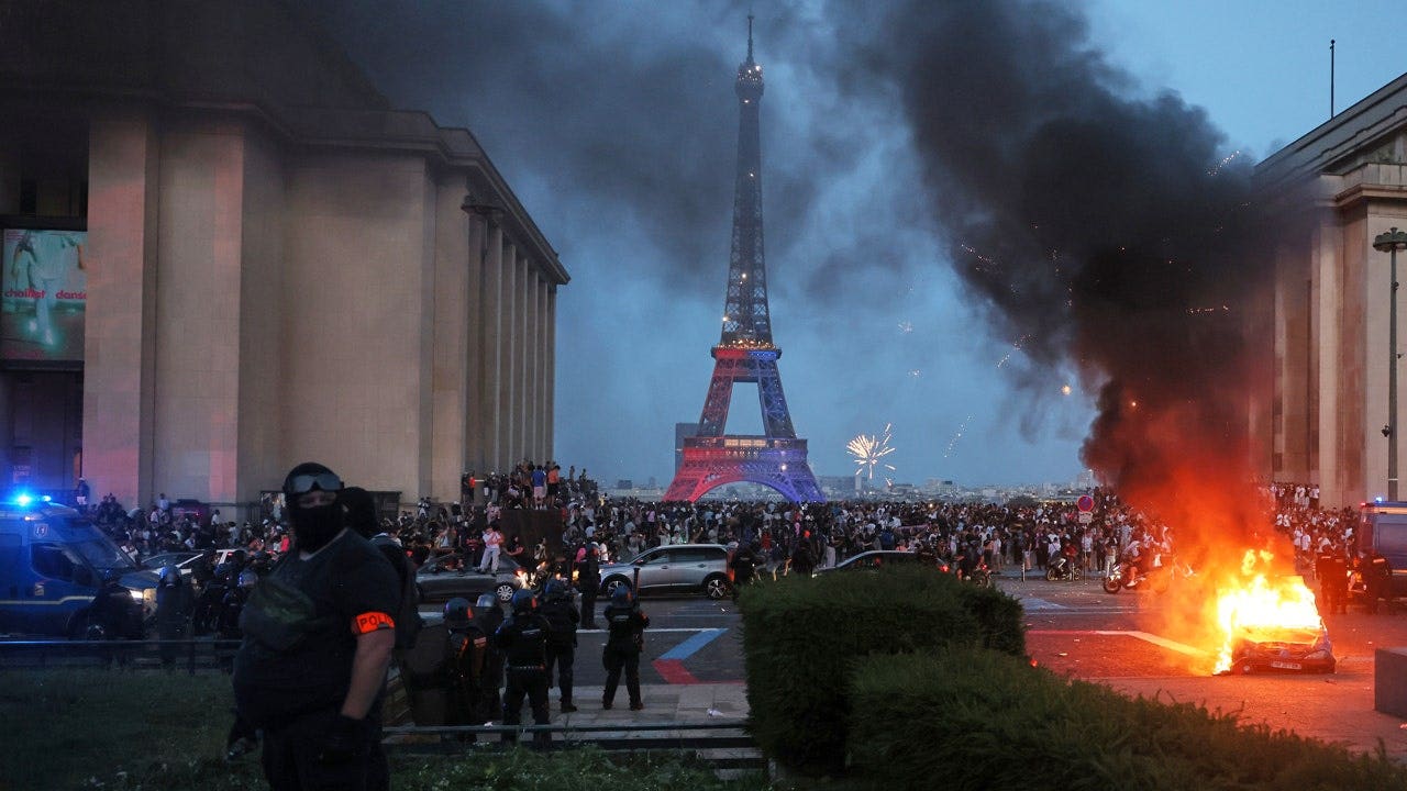 PSG Champions League victory causes chaos in Paris, with 45 arrested and fires set across city PSG Champions League victory causes chaos in Paris, with 45 arrested and fires set across city