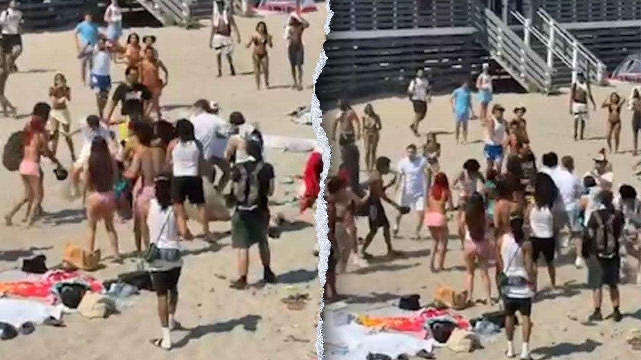 يتحول يوم الشاطئ إلى دموي حيث يتم طعن 3 أشخاص بينما يقوم مئات المراهقين بتعبئة الرمال