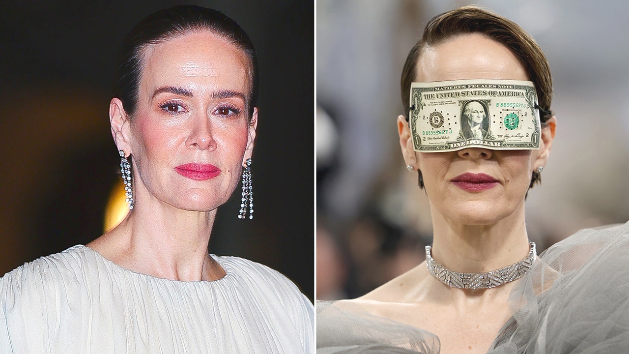 Sarah Paulson slammed for 'unbearable' hypocrisy with dollar blindfold at $100K Met Gala