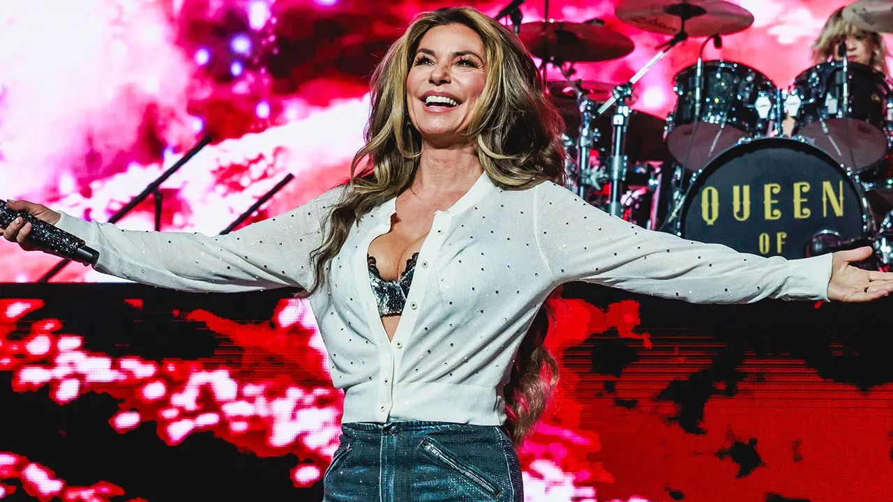 Shania Twain stuns in lingerie-inspired outfit while hinting at new music