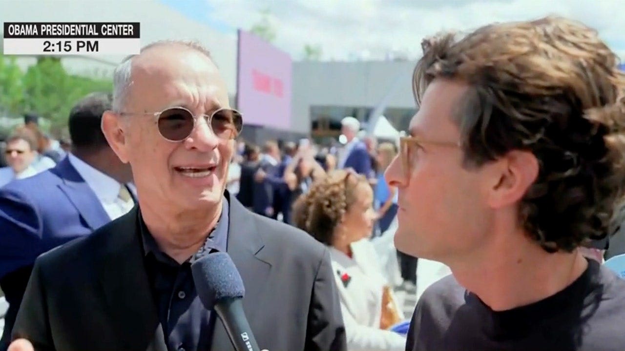 Tom Hanks jokingly swipes MS NOW’s viewership while appearing live on-air with reporter Tom Hanks jokingly swipes MS NOW’s viewership while appearing live on-air with reporter