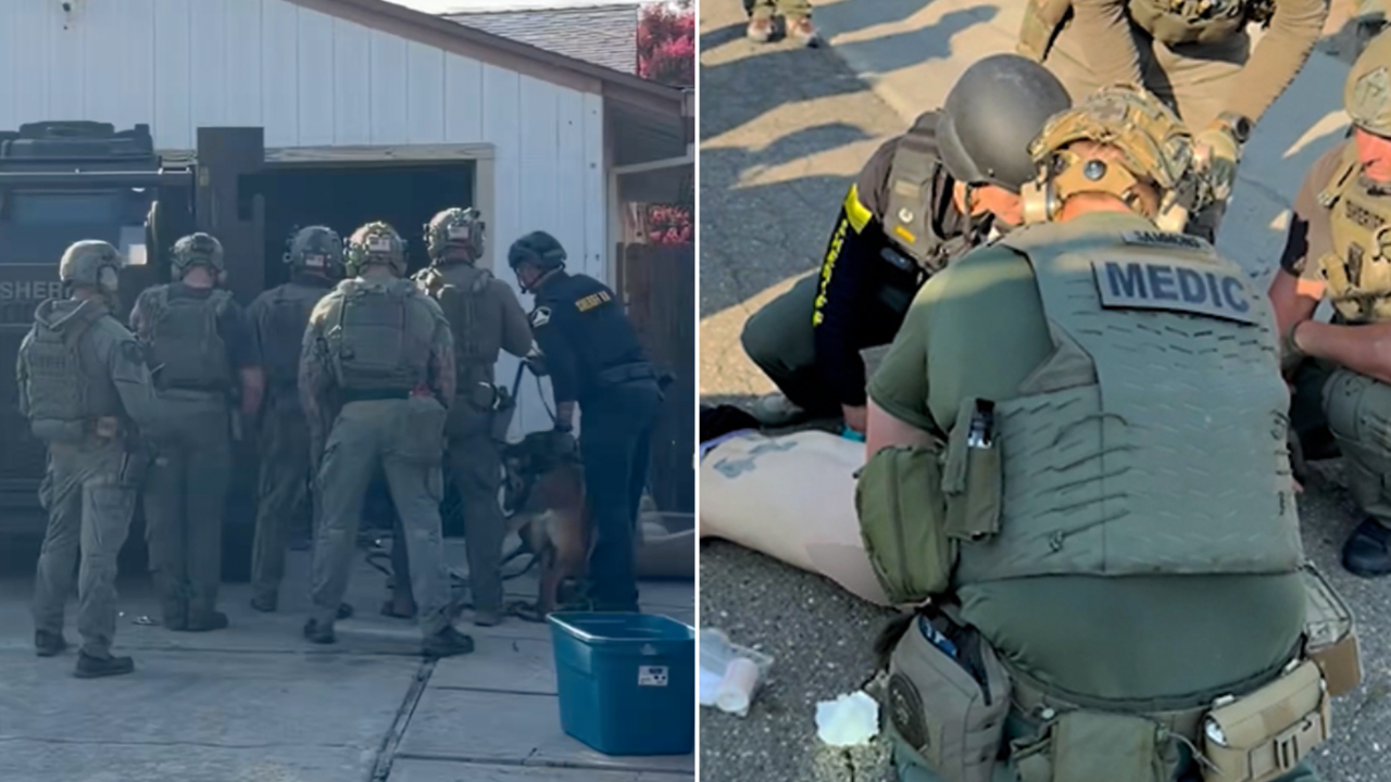 California deputies use magnet-equipped drone to disarm knife-wielding sex offender hidden in garage California deputies use magnet-equipped drone to disarm knife-wielding sex offender hidden in garage