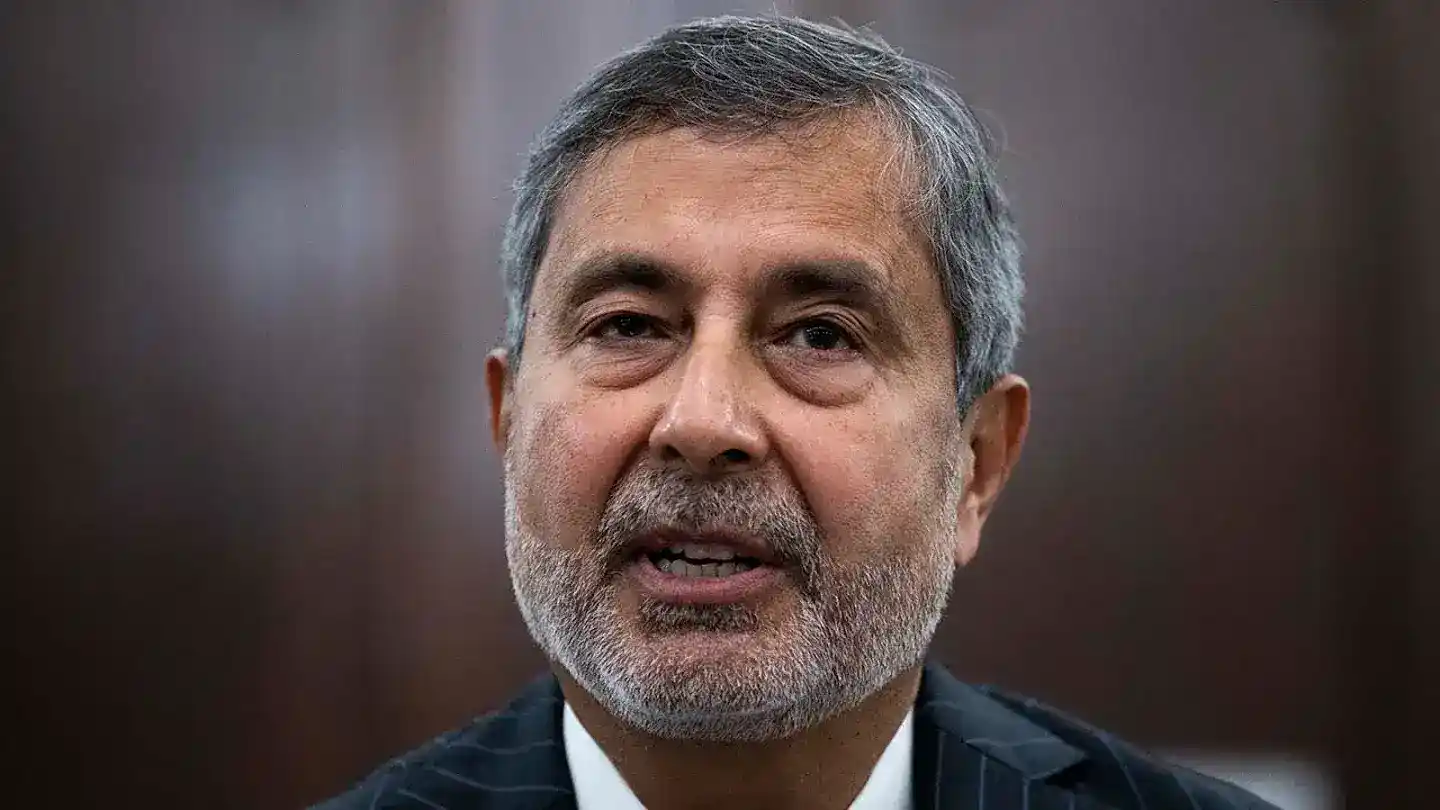 Sanjay Mehrotra, CEO of Micron, testifies during a Senate Commerce, Science, and Transportation hearing on semiconductors, March 23, 2022. (Tom Williams/CQ-Roll Call, Inc via Getty Images / Getty Images)