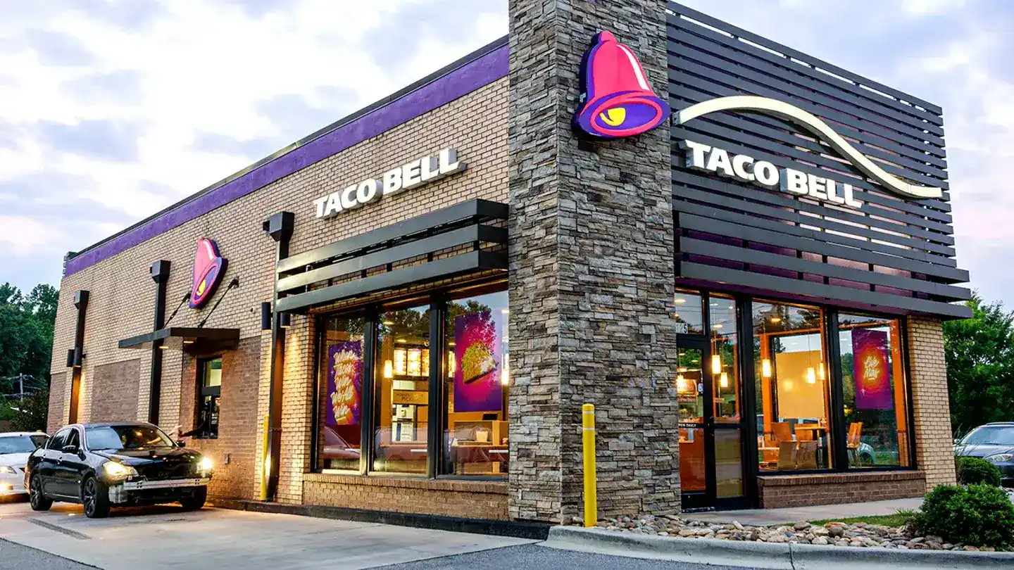 Taco Bell is expanding its partnership with Omilia, which currently provides a voice AI platform for hundreds of its drive-thrus. (Jeffrey Greenberg/Universal Images Group via Getty Images)