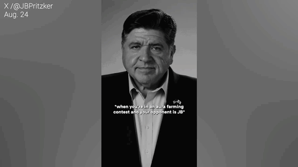 Post made to Gov. JB Pritzker's X account on Aug. 24.