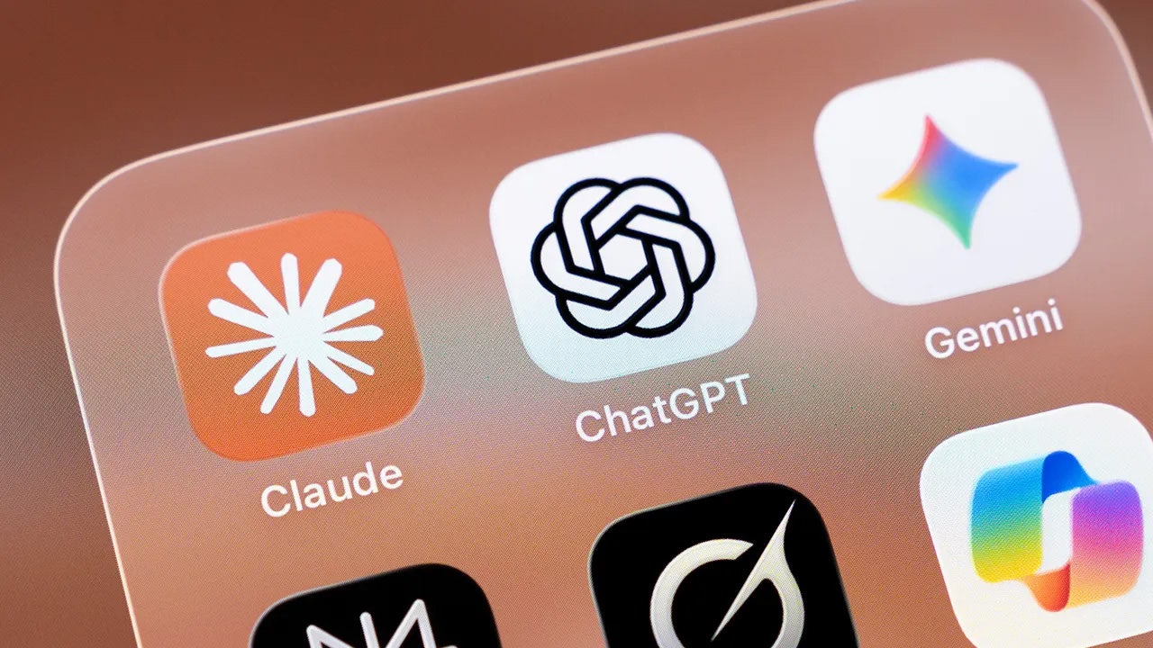 AI apps Claude, ChatGPT and Gemini. (Samuel Boivin/NurPhoto via Getty Images)