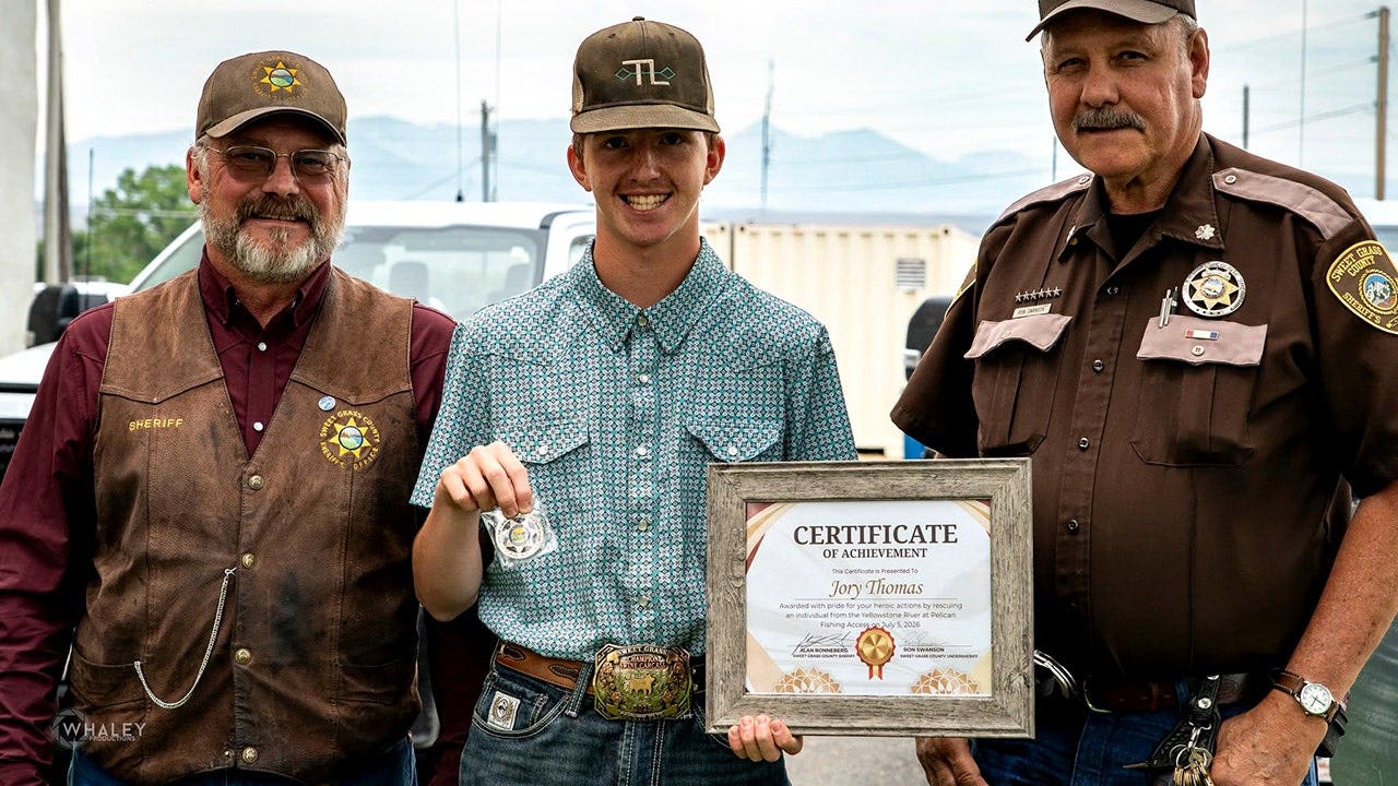 Montana teen throws lasso to man in Yellowstone River in split-second rescue