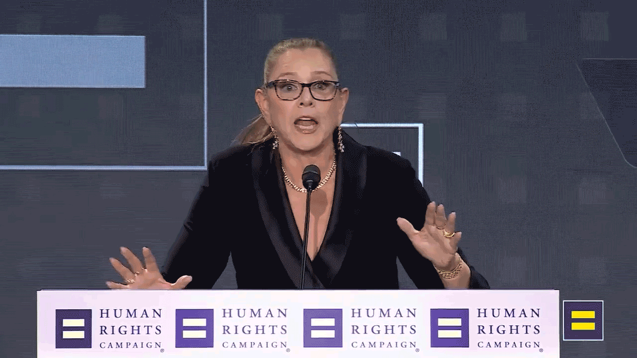 Hollywood actress upset her son isn't gay fumes in bizarre spectacle at Human Rights Campaign gala