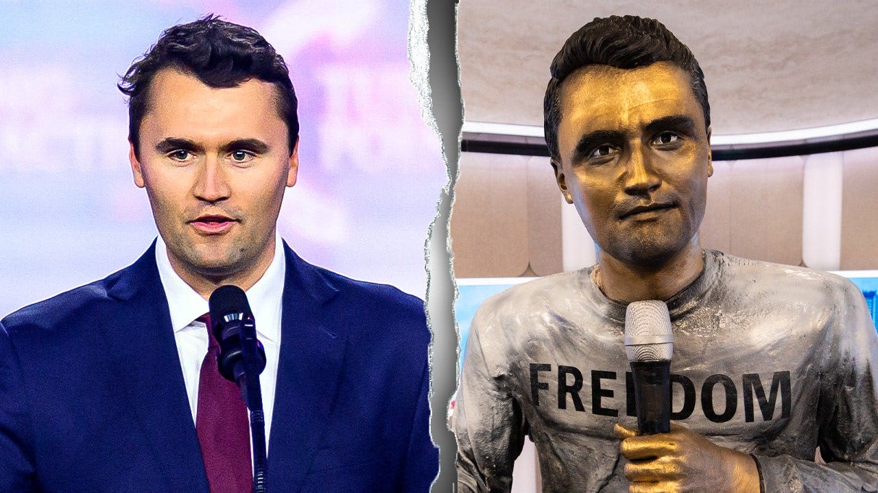 Charlie Kirk statue unveiled in Times Square on assassination anniversary
