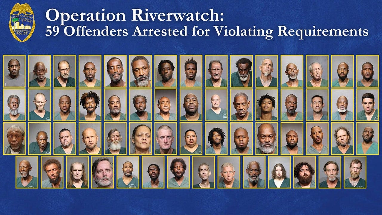 Florida sheriff's office arrests 59 sex offenders in joint operation with US Marshals